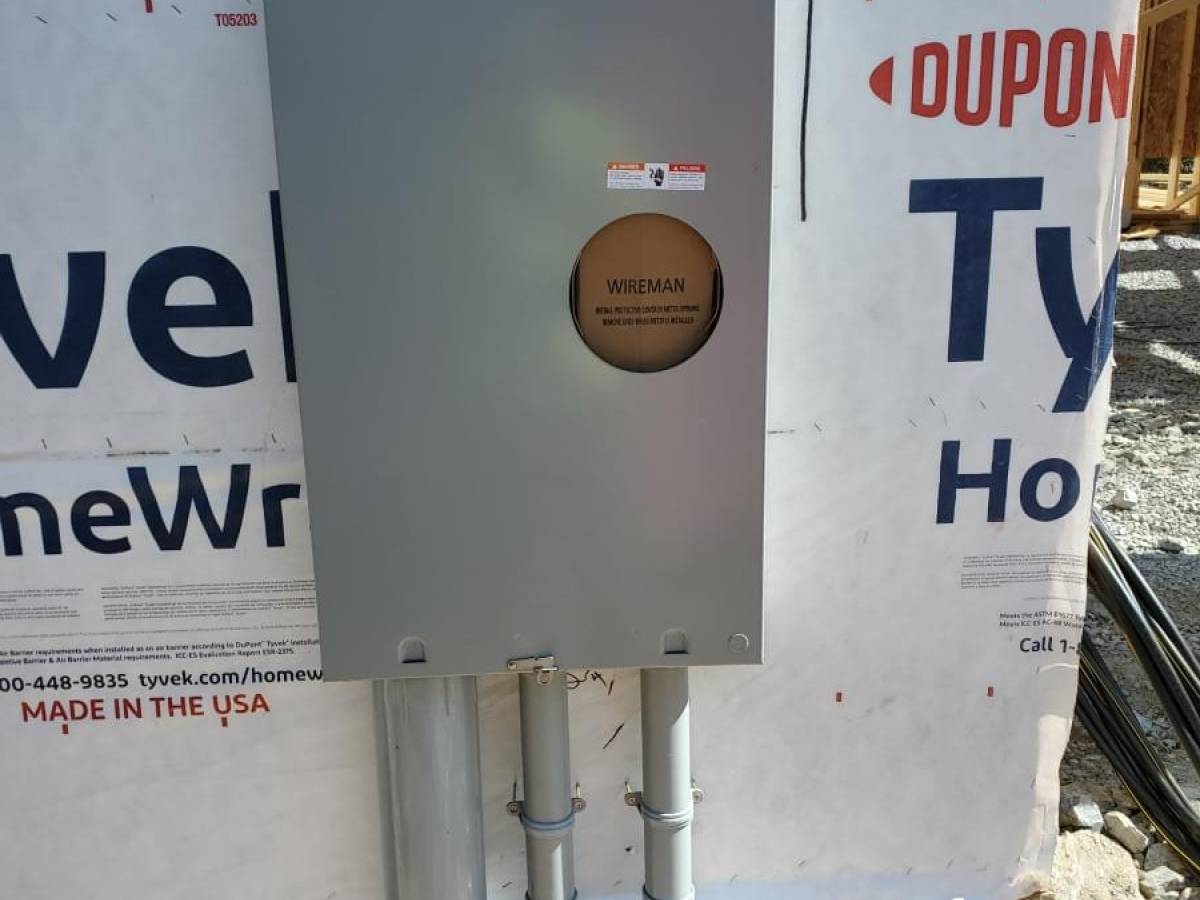 a newly installed electric panel