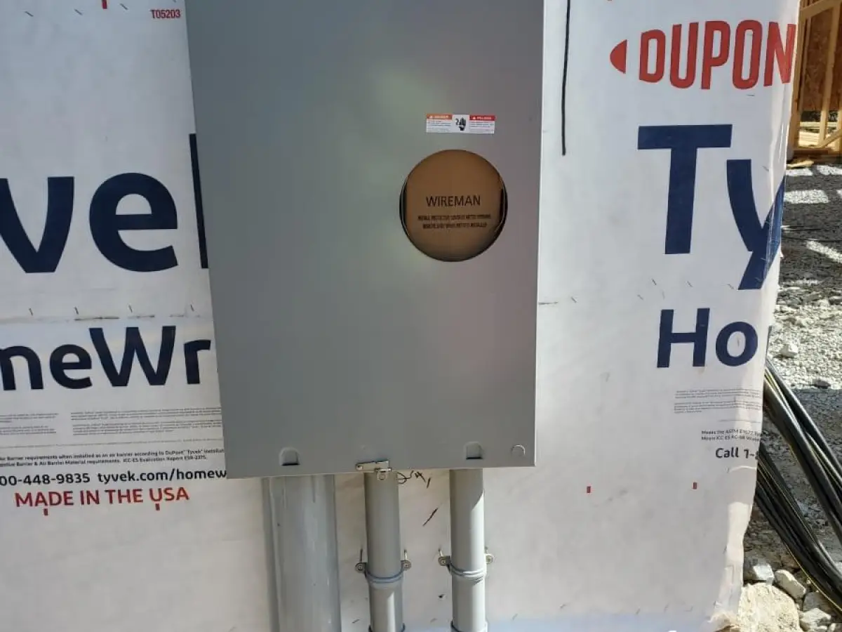 a newly installed electric panel