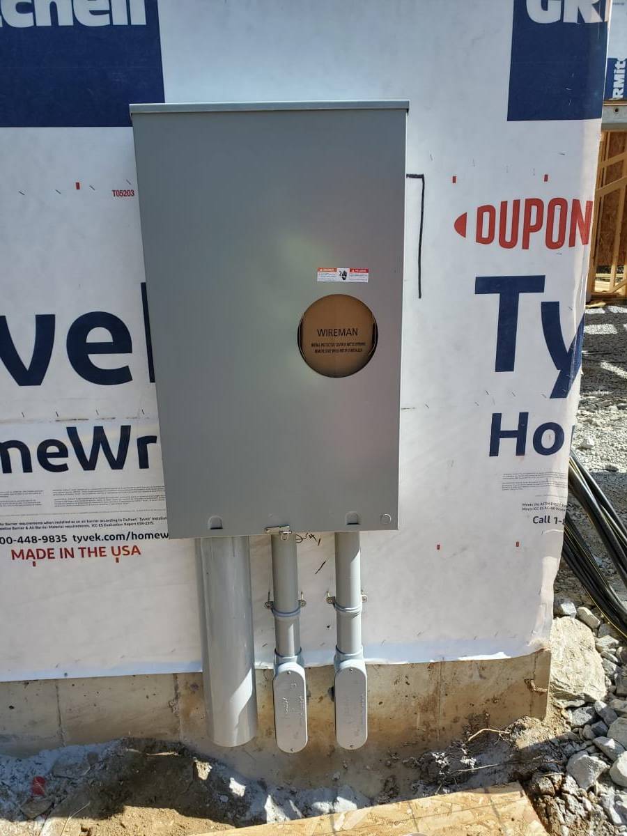 a newly installed electric panel