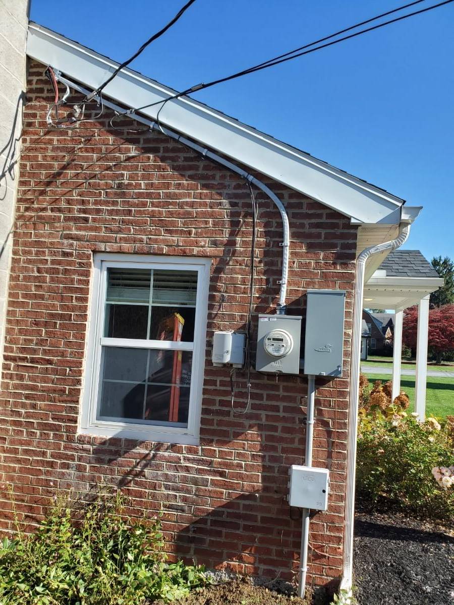 an outdoor electrical panel on a home